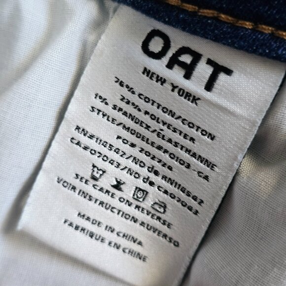 NWT Oat New York High Rise Wide Leg Jeans Size 4 Trouser - Picture 7 of 8